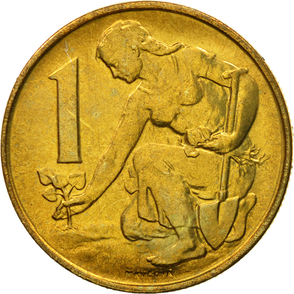 Coin, Czechoslovakia, Koruna, 1988, MS(63), Aluminum-Bronze, KM:50