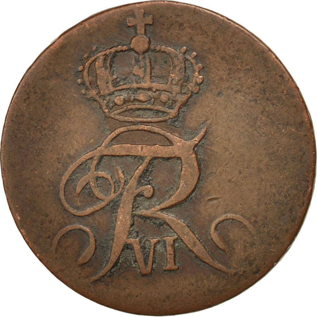 NORWAY, 2 Skilling, 1810, KM #280.1, EF(40-45), Copper, 8.97