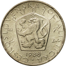 Coin, Czechoslovakia, 5 Korun, 1988, MS(63), Copper-nickel, KM:60
