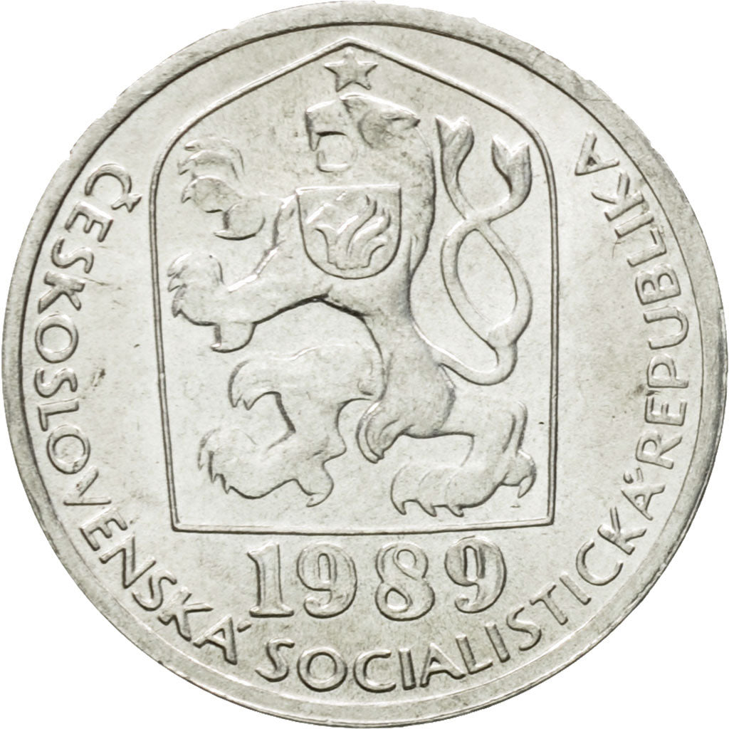 Coin, Czechoslovakia, 5 Haleru, 1989, MS(63), Aluminum, KM:86