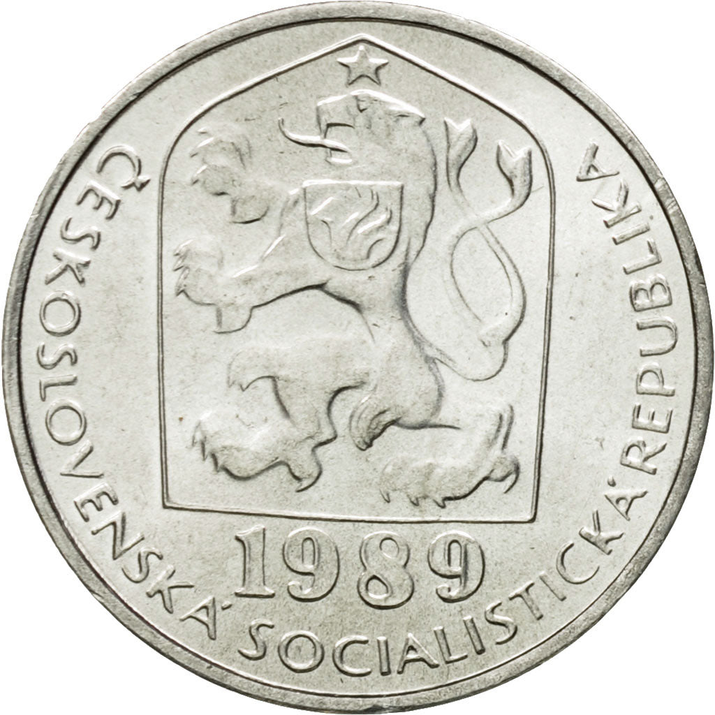 Coin, Czechoslovakia, 10 Haleru, 1989, MS(63), Aluminum, KM:80