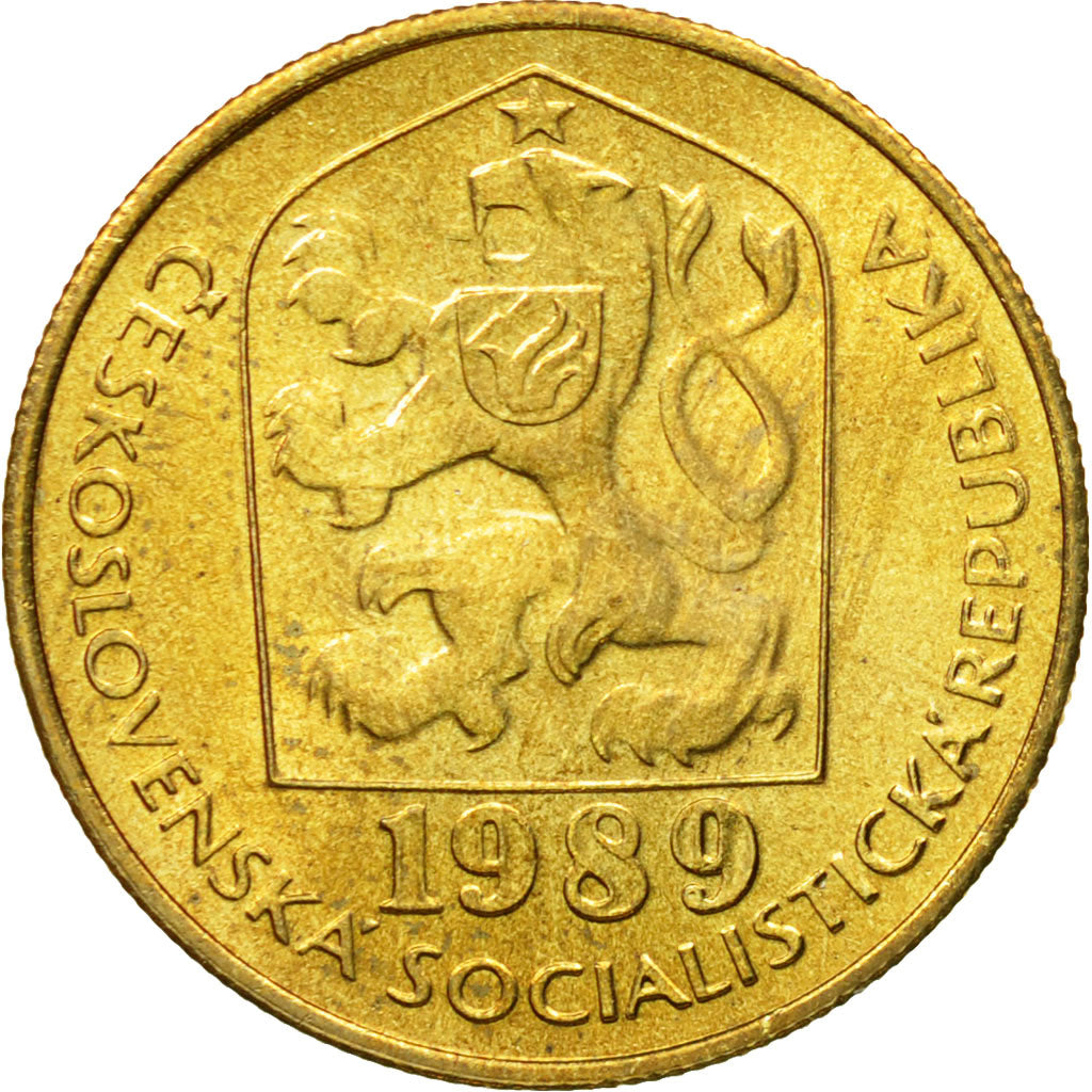Coin, Czechoslovakia, 20 Haleru, 1989, MS(63), Nickel-brass, KM:74
