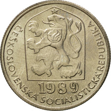 Coin, Czechoslovakia, 50 Haleru, 1989, MS(63), Copper-nickel, KM:89