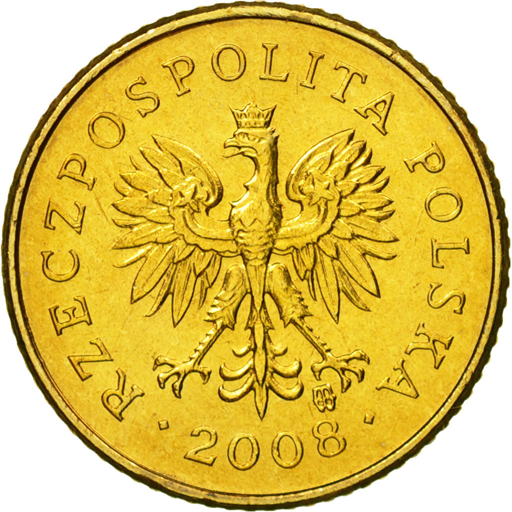 Coin, Poland, Grosz, 2008, Warsaw, MS(65-70), Brass, KM:276