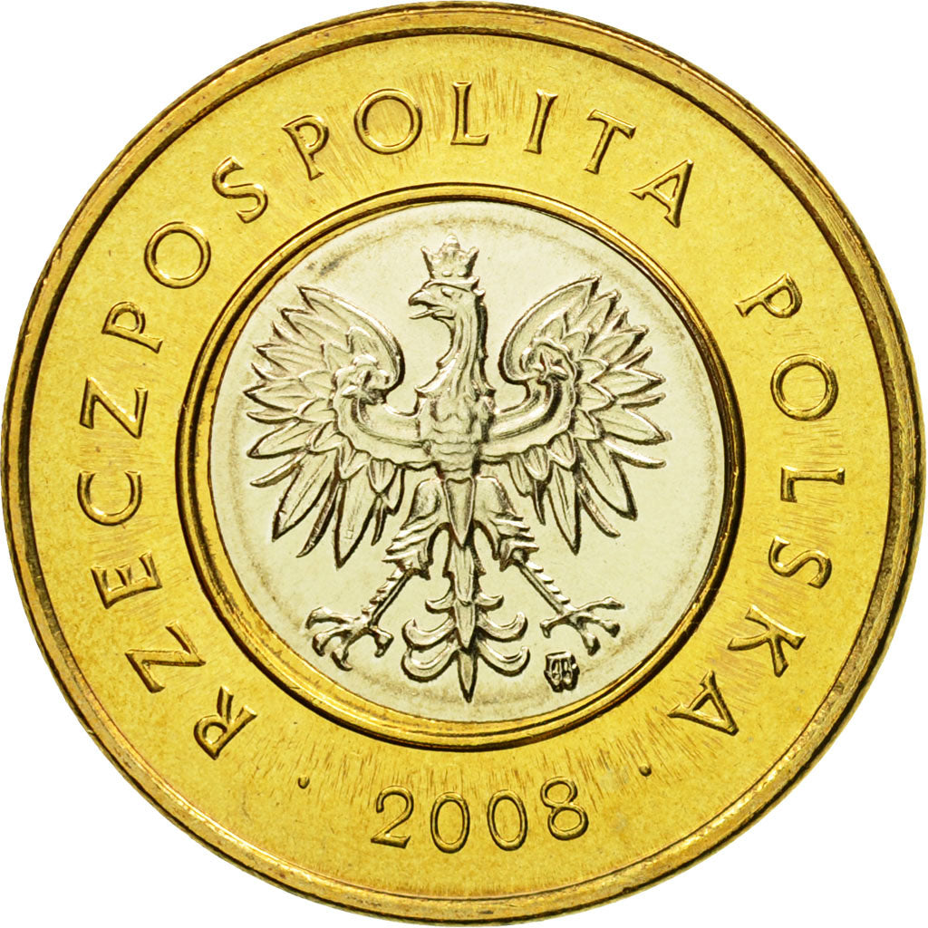 Moneta, Polonia, 2 Zlote, 2008, Warsaw, FDC, Bi-metallico, KM:283