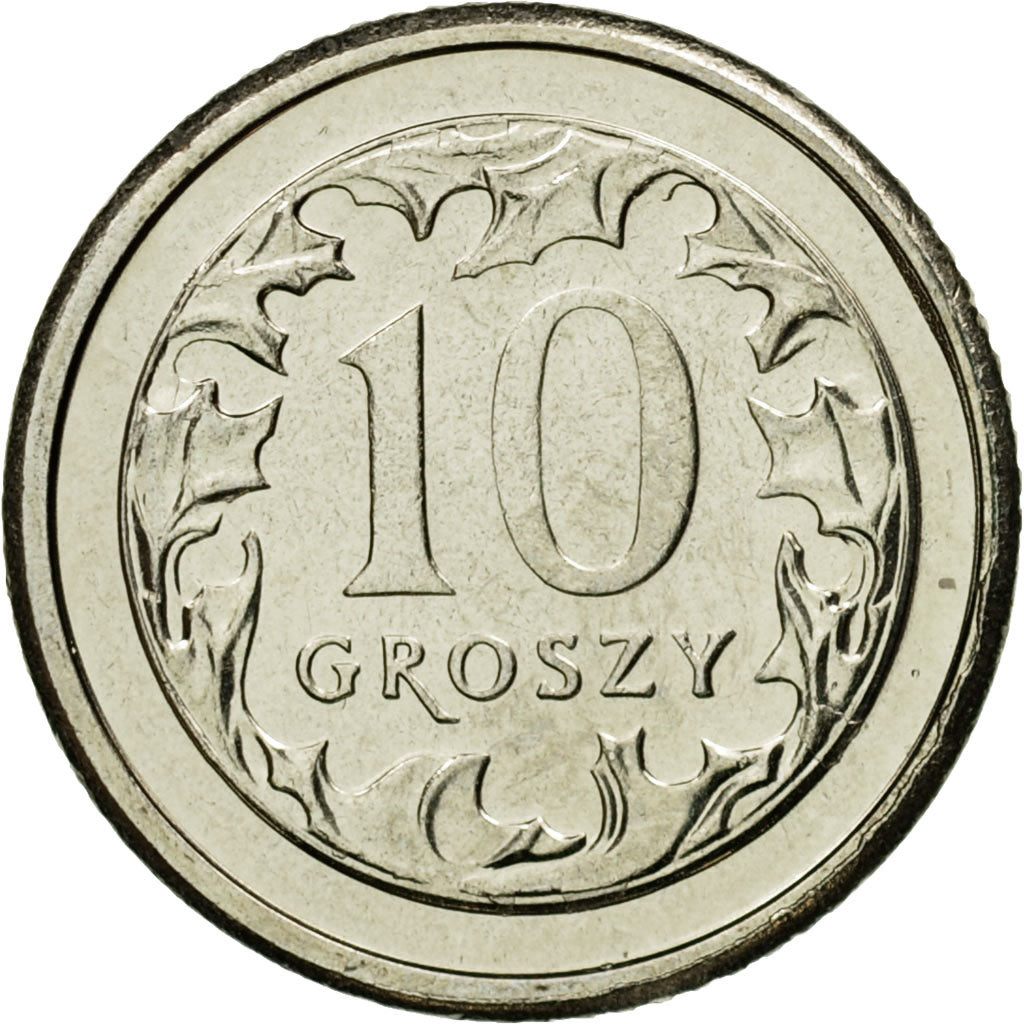 Münze, Polen, 10 Groszy, 2008, Warsaw, STGL, Copper-nickel, KM:279