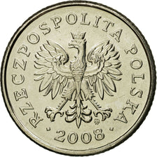 Coin, Poland, 50 Groszy, 2008, Warsaw, MS(65-70), Copper-nickel, KM:281