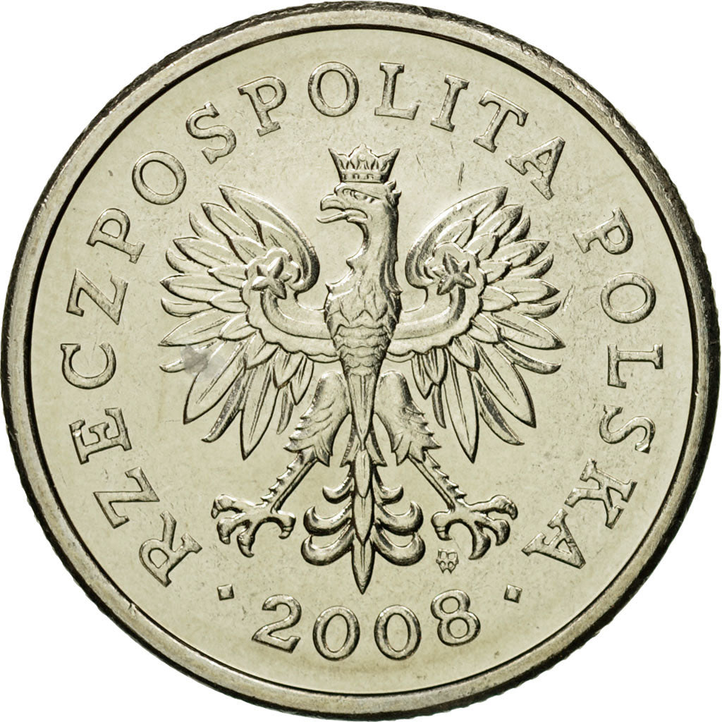 Coin, Poland, Zloty, 2008, Warsaw, MS(65-70), Copper-nickel, KM:282