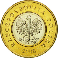 Coin, Poland, 2 Zlote, 2008, Warsaw, MS(65-70), Bi-Metallic, KM:283