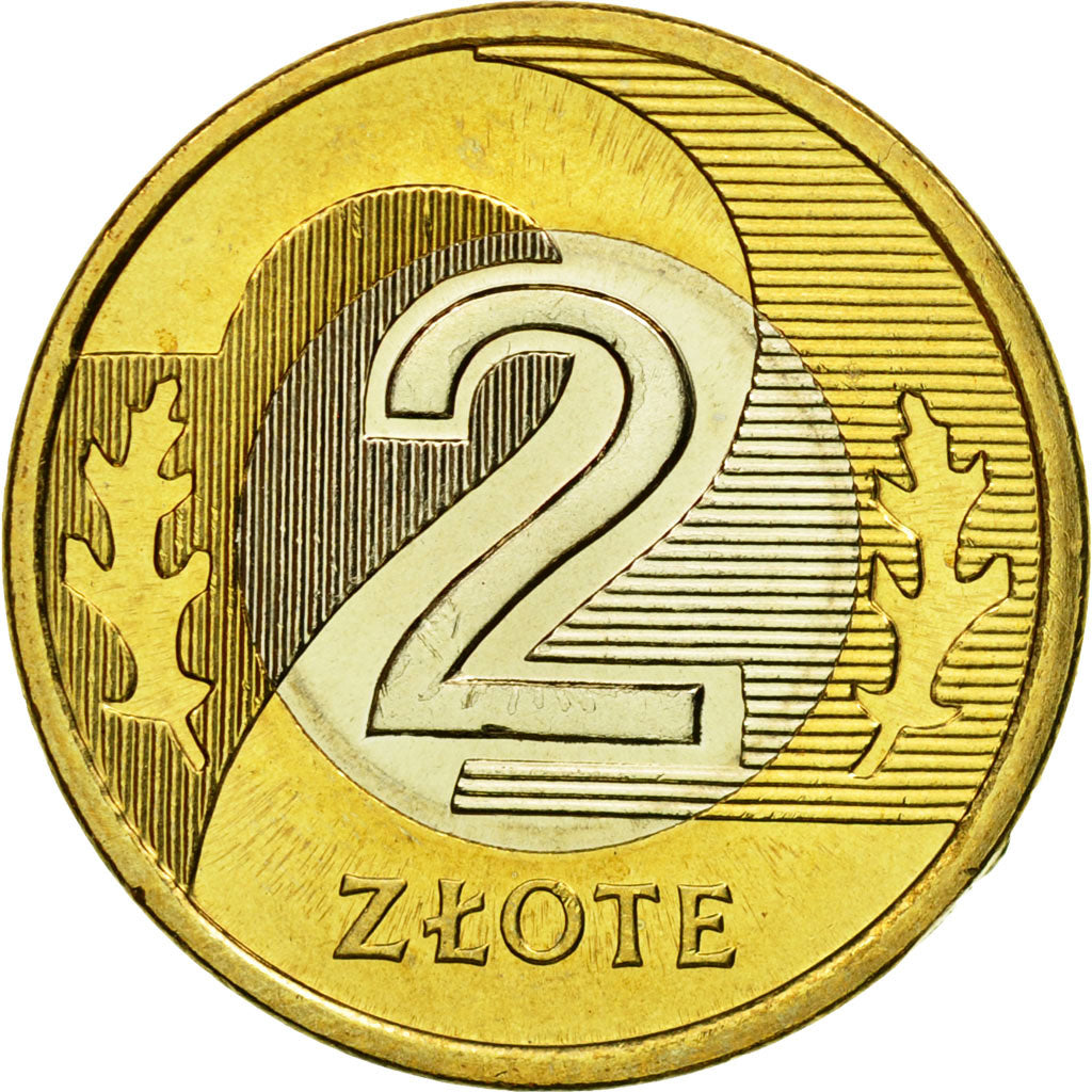 Coin, Poland, 2 Zlote, 2008, Warsaw, MS(65-70), Bi-Metallic, KM:283