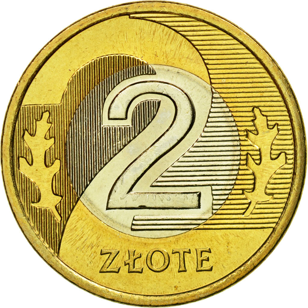 Coin, Poland, 2 Zlote, 2008, Warsaw, MS(65-70), Bi-Metallic, KM:283