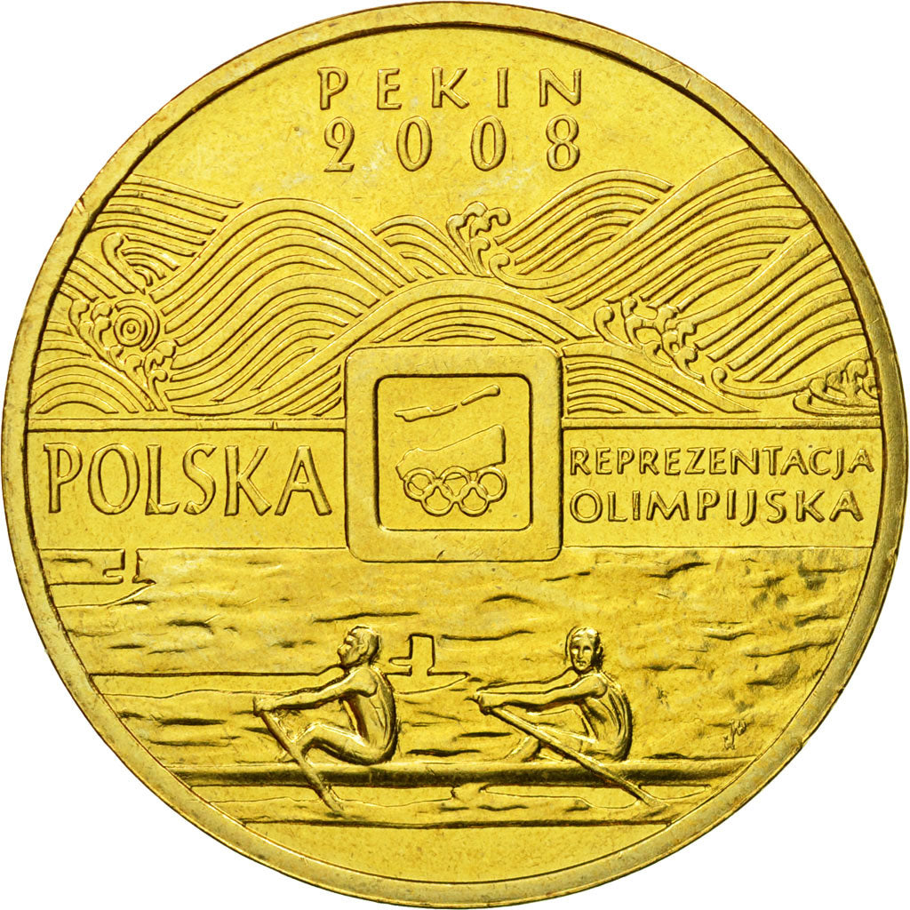 Coin, Poland, 2 Zlote, 2008, Warsaw, MS(65-70), Brass, KM:644