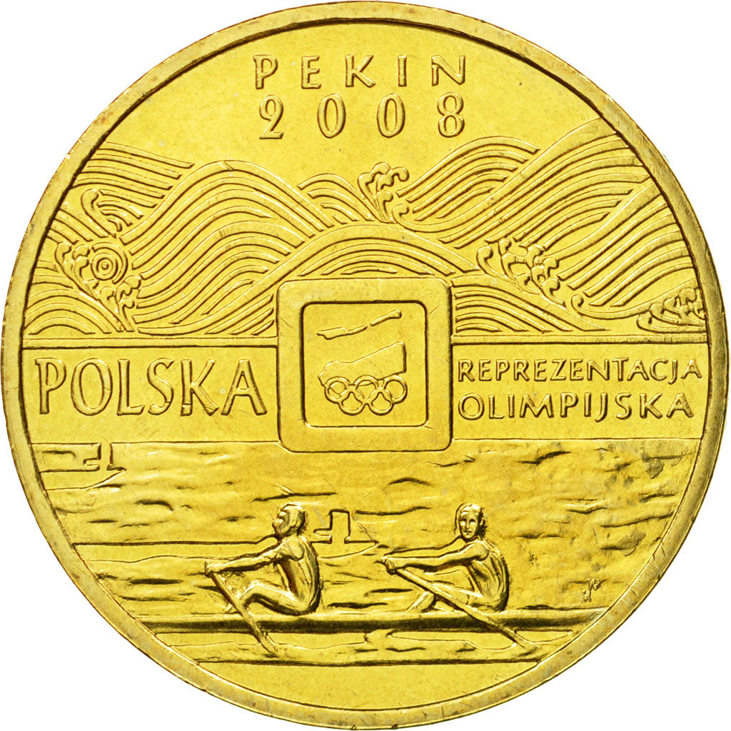 Coin, Poland, 2 Zlote, 2008, Warsaw, MS(65-70), Brass, KM:644