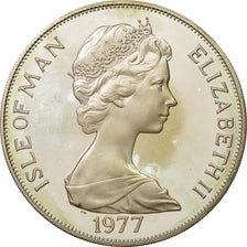Coin, Isle of Man, Elizabeth II, Crown, 1977, Pobjoy Mint, MS(63), Silver