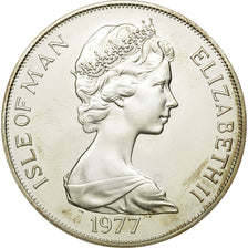 Coin, Isle of Man, Elizabeth II, Crown, 1977, Pobjoy Mint, MS(65-70), Silver