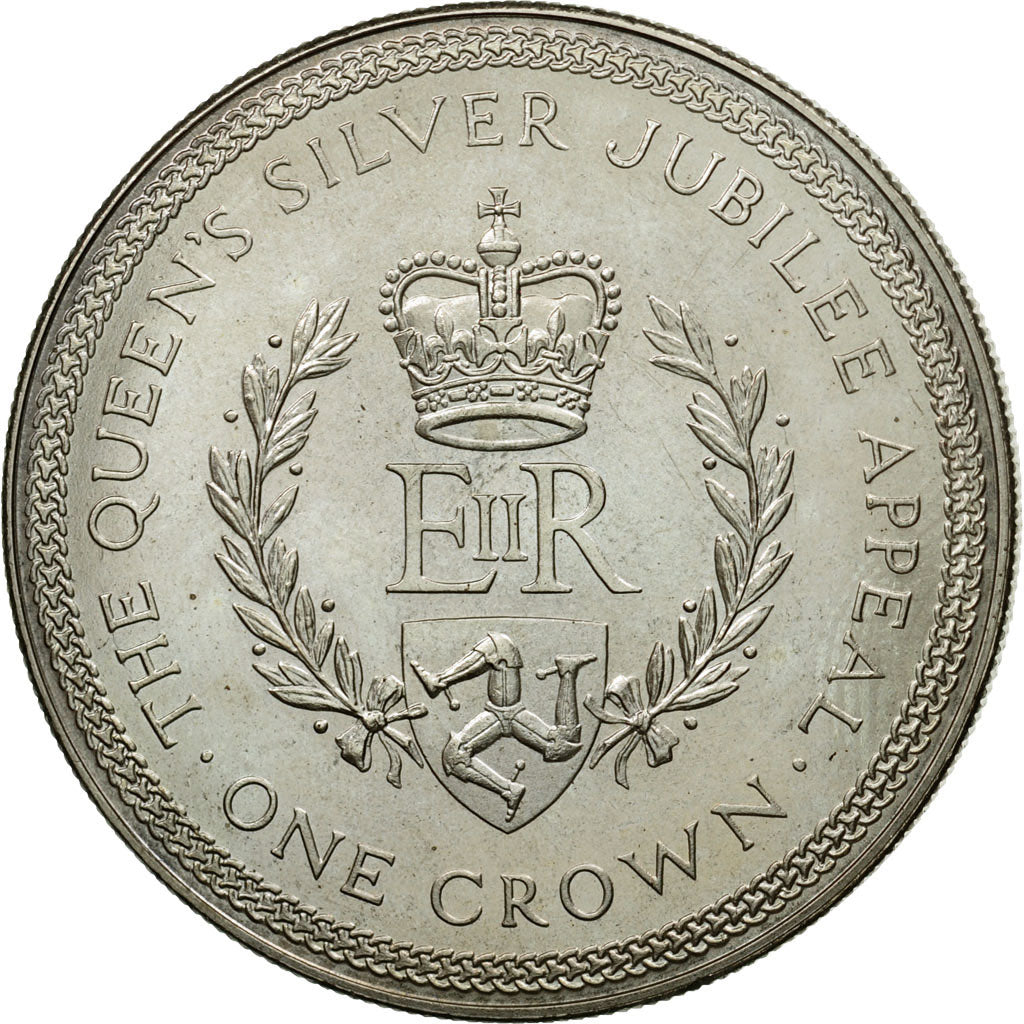 Coin, Isle of Man, Elizabeth II, Crown, 1977, Pobjoy Mint, MS(65-70)