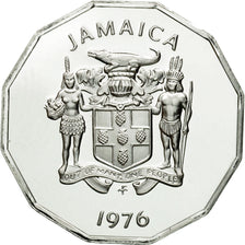 Coin, Jamaica, Elizabeth II, Cent, 1976, Franklin Mint, USA, MS(65-70)