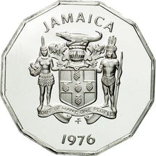 Monnaie, Jamaica, Elizabeth II, Cent, 1976, Franklin Mint, USA, FDC, Aluminium
