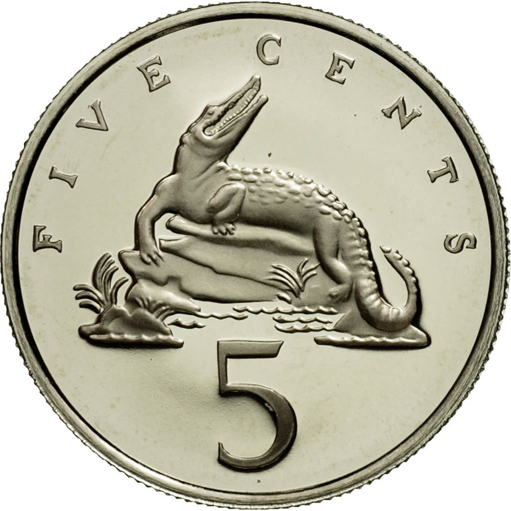 Münze, Jamaica, Elizabeth II, 5 Cents, 1976, Franklin Mint, USA, STGL