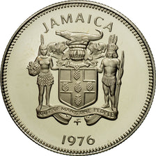 Moneda, Jamaica, Elizabeth II, 5 Cents, 1976, Franklin Mint, USA, FDC, Cobre -