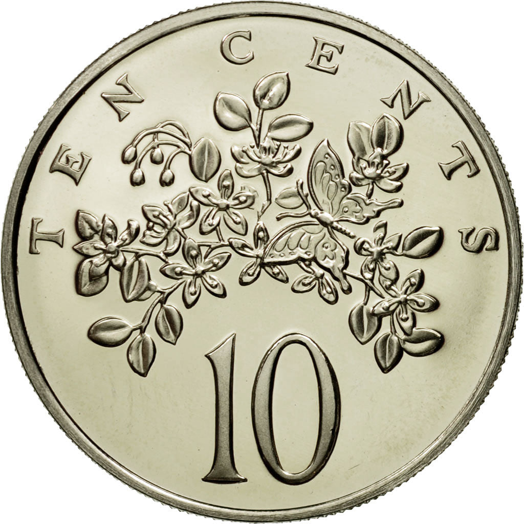 Monnaie, Jamaica, Elizabeth II, 10 Cents, 1976, Franklin Mint, USA, FDC