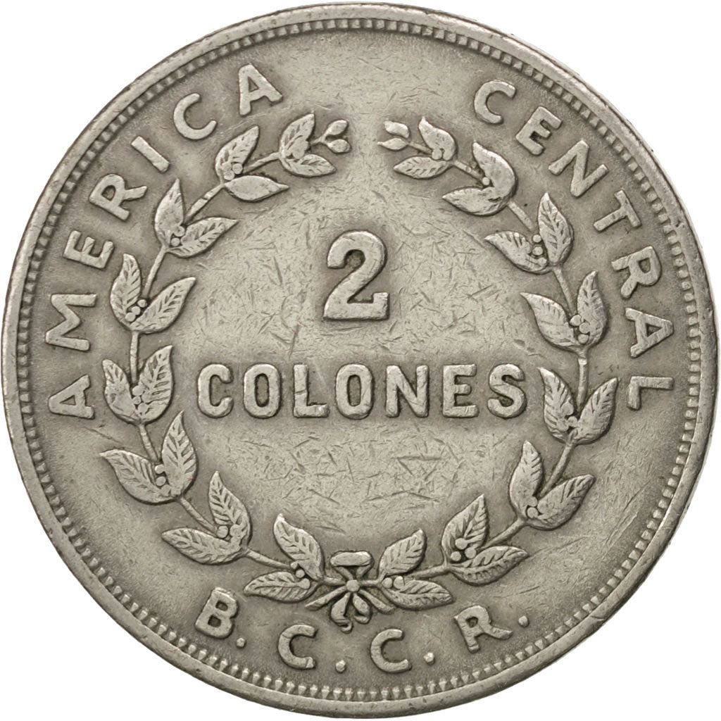 Costa Rica, République, 2 Colones 1970, KM 187.2