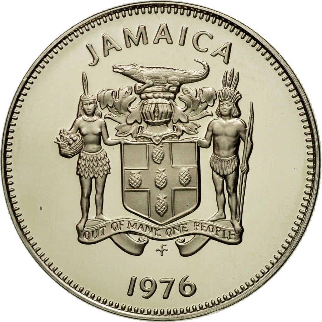 Monnaie, Jamaica, Elizabeth II, 10 Cents, 1976, Franklin Mint, USA, FDC