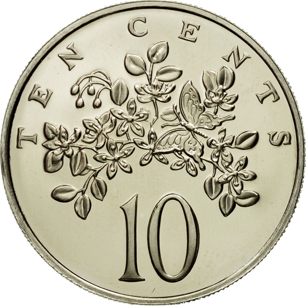 Monnaie, Jamaica, Elizabeth II, 10 Cents, 1976, Franklin Mint, USA, FDC