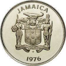 Moneta, Giamaica, Elizabeth II, 25 Cents, 1976, Franklin Mint, USA, FDC