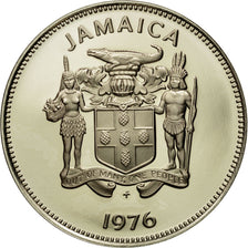 Munten, Jamaica, Elizabeth II, 25 Cents, 1976, Franklin Mint, USA, FDC