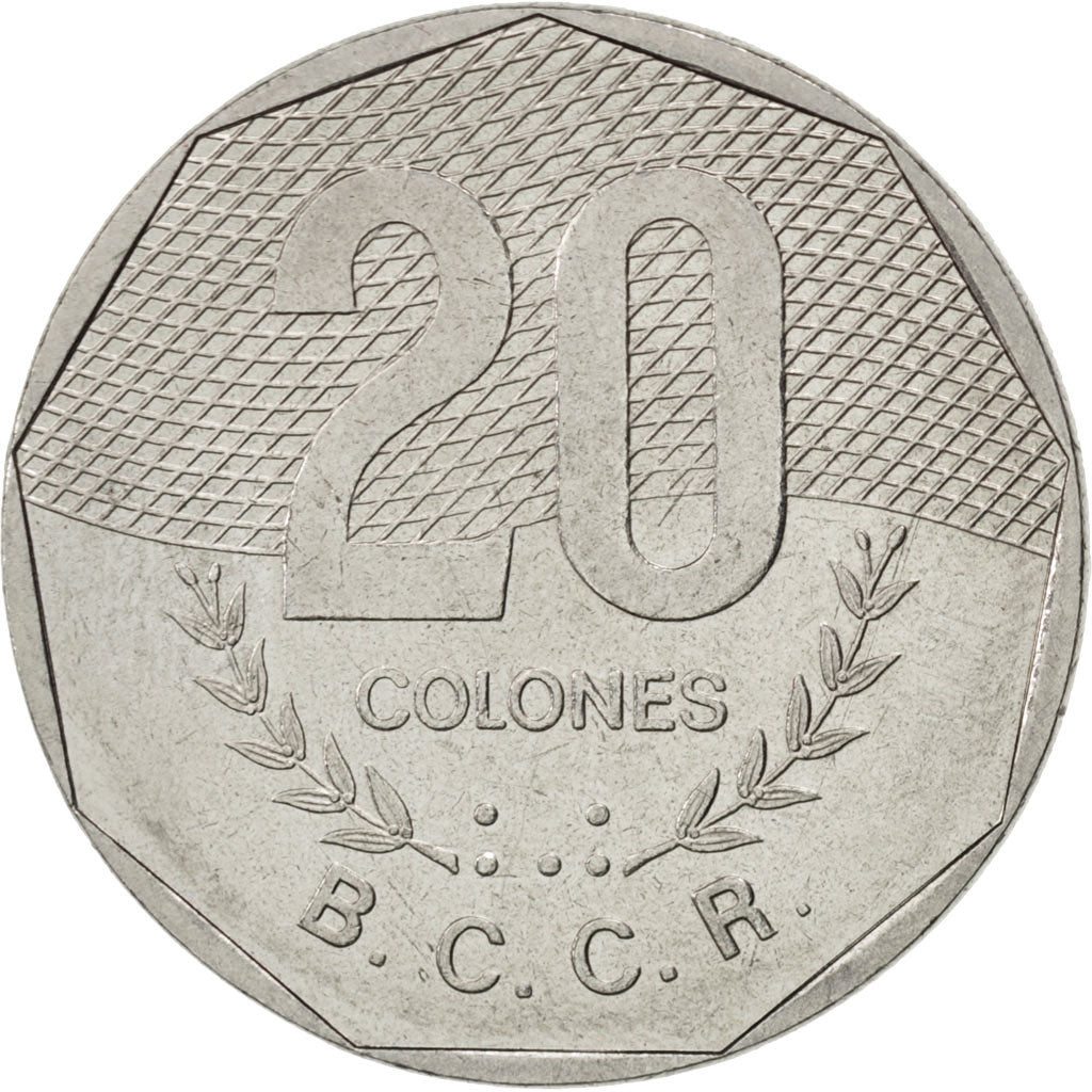 Costa Rica, République, 20 Colones 1983, KM 216.1