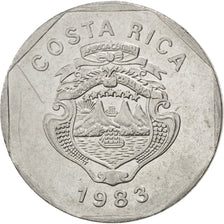 Costa Rica, 10 Colones, 1983, BB+, Acciaio inossidabile, KM:215.1