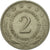 Moneta, Jugosławia, 2 Dinara, 1971, EF(40-45), Miedź-Nikiel-Cynk, KM:57