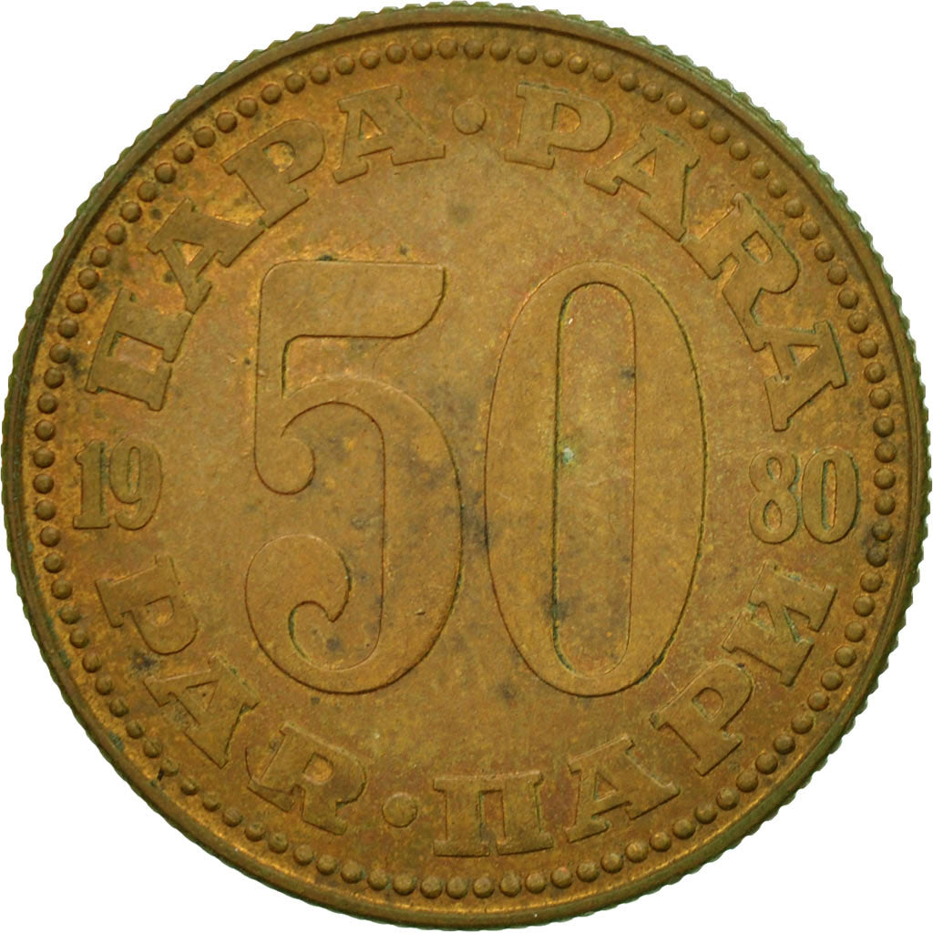 Moneta, Iugoslavia, 50 Para, 1980, BB, Ottone, KM:46.2
