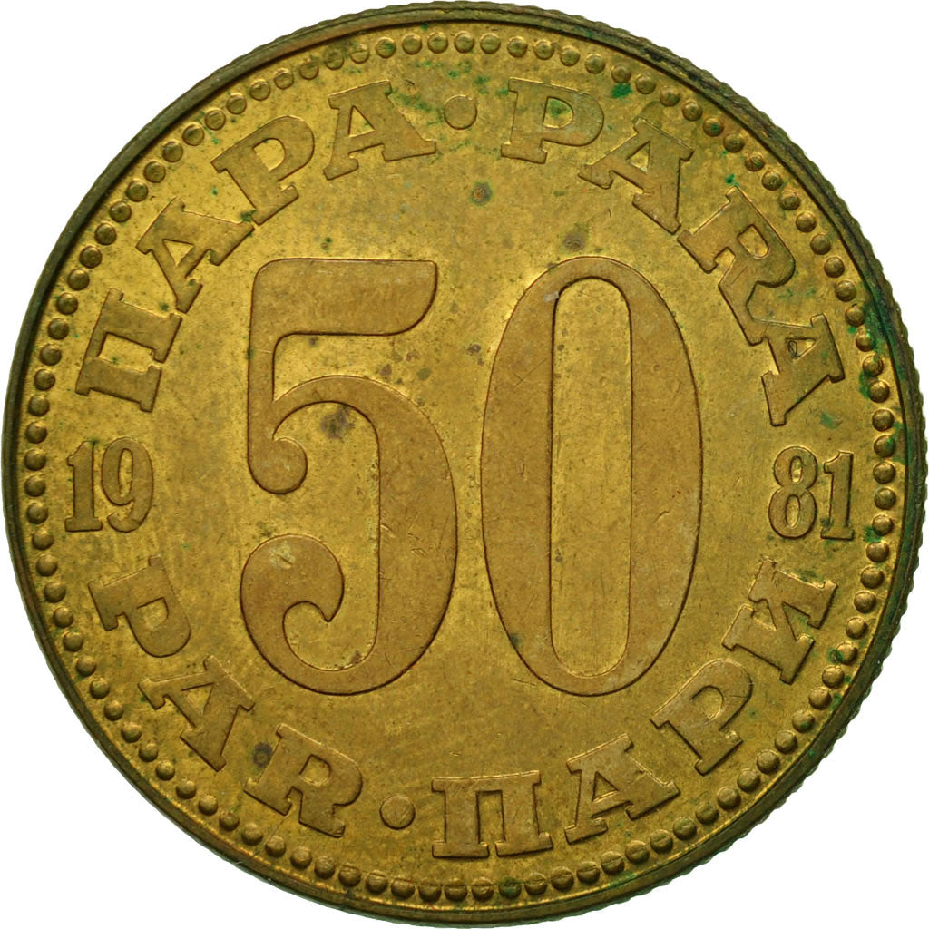 Coin, Yugoslavia, 50 Para, 1981, EF(40-45), Brass, KM:46.2