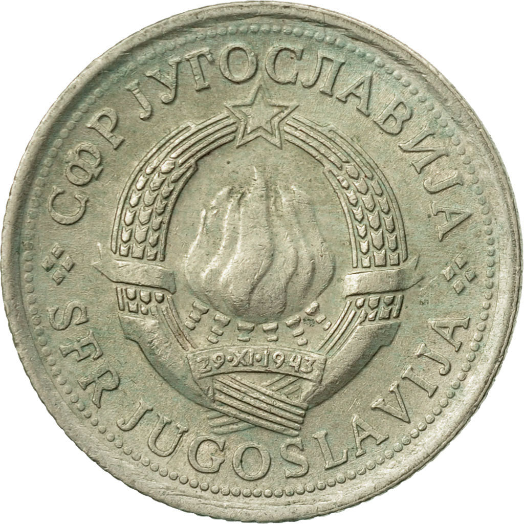 Moneta, Iugoslavia, Dinar, 1977, BB, Rame-nichel-zinco, KM:59