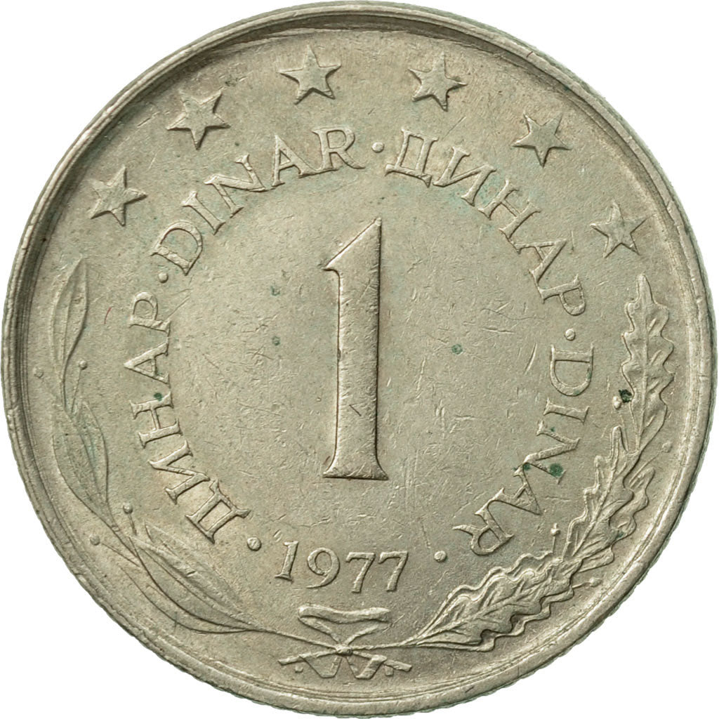 Moneta, Iugoslavia, Dinar, 1977, BB, Rame-nichel-zinco, KM:59