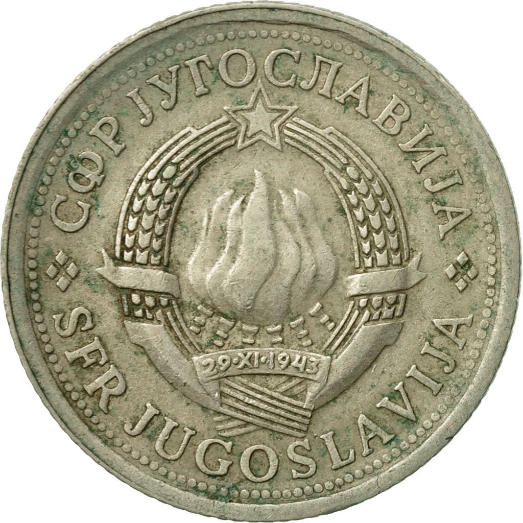 Coin, Yugoslavia, Dinar, 1976, EF(40-45), Copper-Nickel-Zinc, KM:59