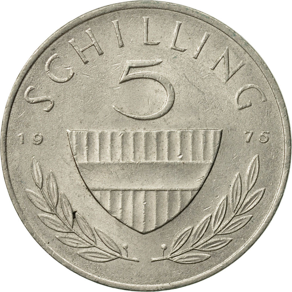 Moneda, Austria, 5 Schilling, 1975, MBC, Cobre - níquel, KM:2889a