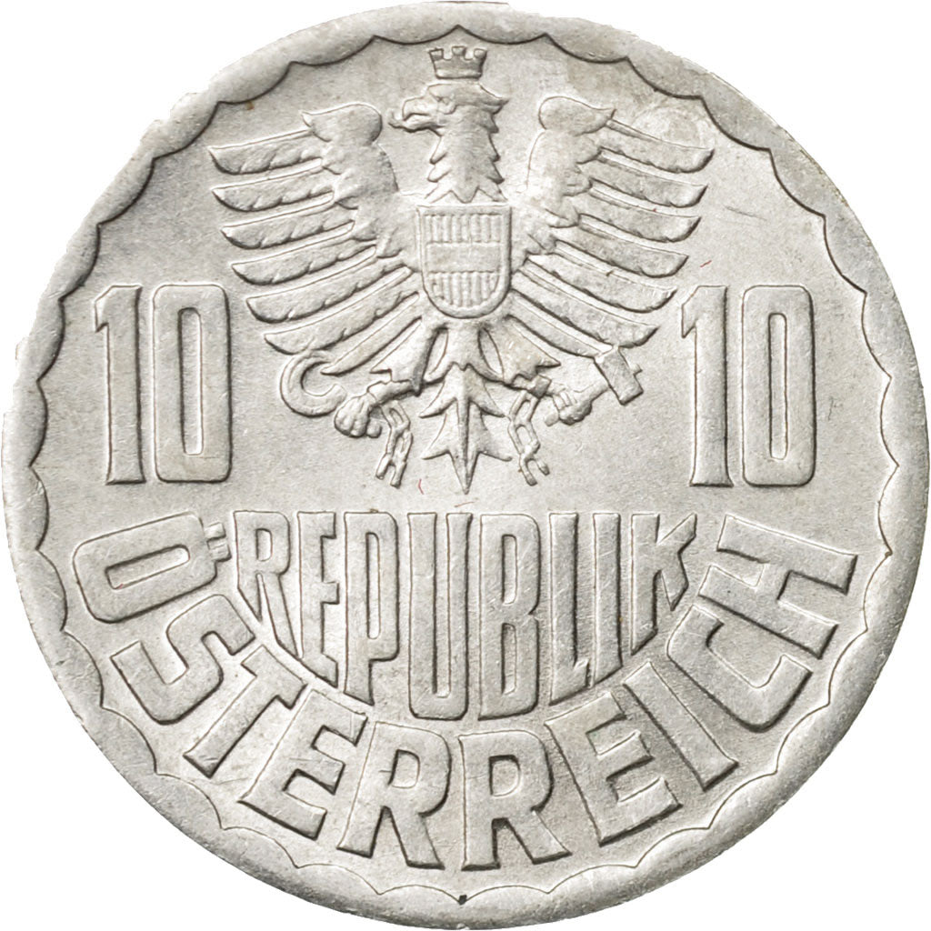 Moneta, Austria, 10 Groschen, 1974, Vienna, BB, Alluminio, KM:2878