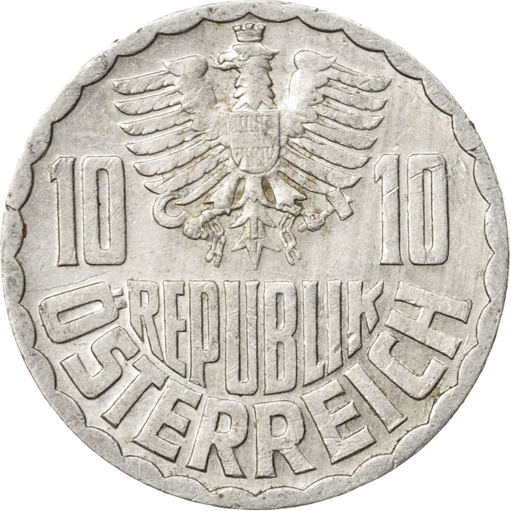 Coin, Austria, 10 Groschen, 1975, Vienna, EF(40-45), Aluminum, KM:2878