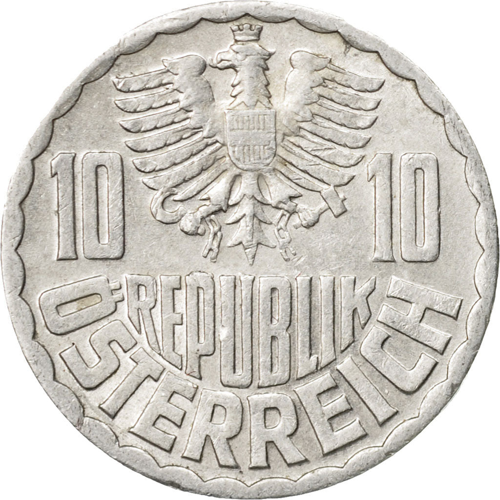 Coin, Austria, 10 Groschen, 1976, Vienna, EF(40-45), Aluminum, KM:2878