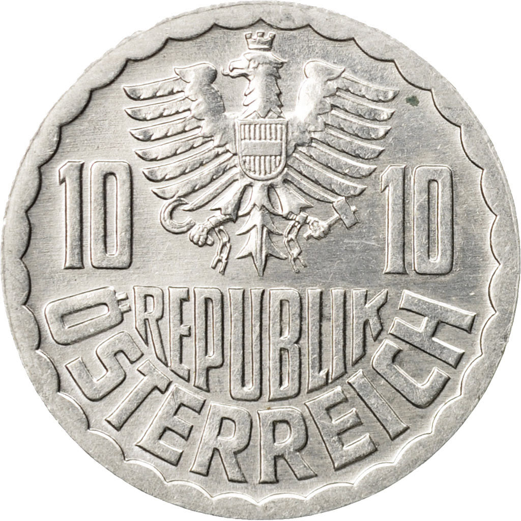 Coin, Austria, 10 Groschen, 1980, Vienna, AU(50-53), Aluminum, KM:2878