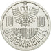 Coin, Austria, 10 Groschen, 1985, Vienna, AU(50-53), Aluminum, KM:2878
