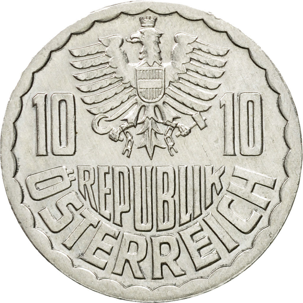 Coin, Austria, 10 Groschen, 1988, Vienna, AU(50-53), Aluminum, KM:2878