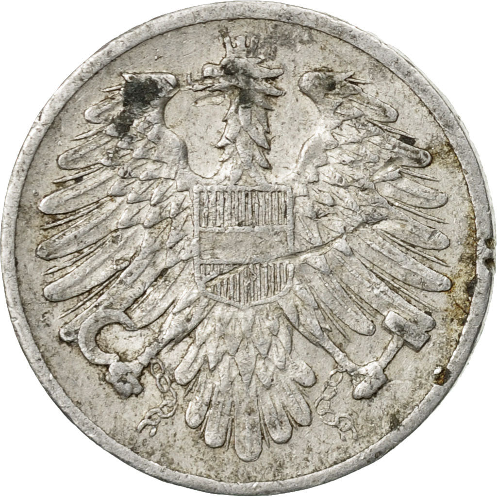 Coin, Austria, 2 Groschen, 1974, EF(40-45), Aluminum, KM:2876