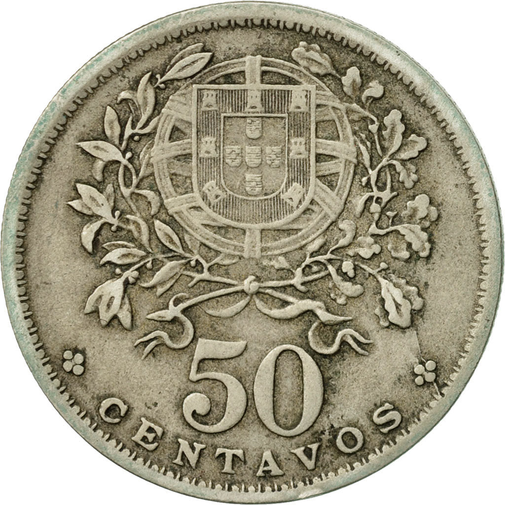 Coin, Portugal, 50 Centavos, 1945, VF(30-35), Copper-nickel, KM:577