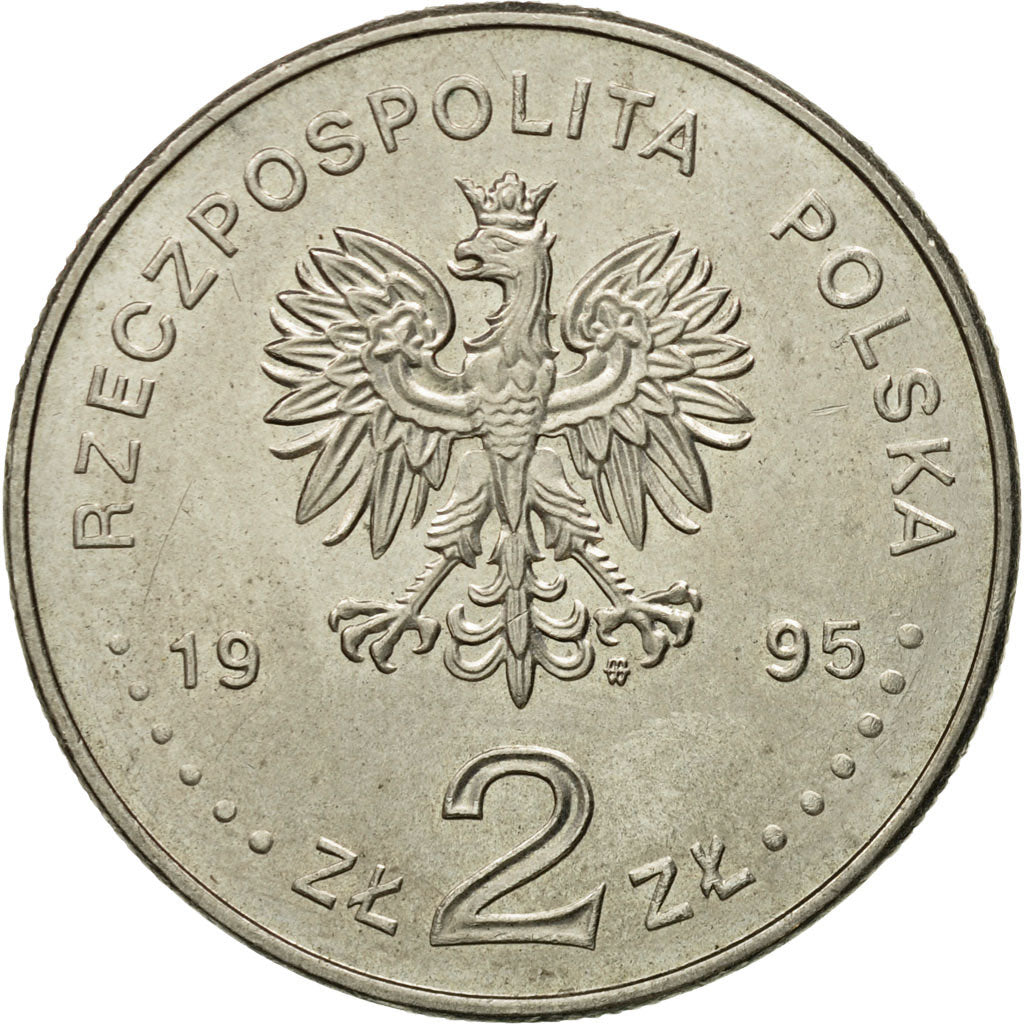 Coin, Poland, 2 Zlote, 1995, Warsaw, MS(64), Copper-nickel, KM:285