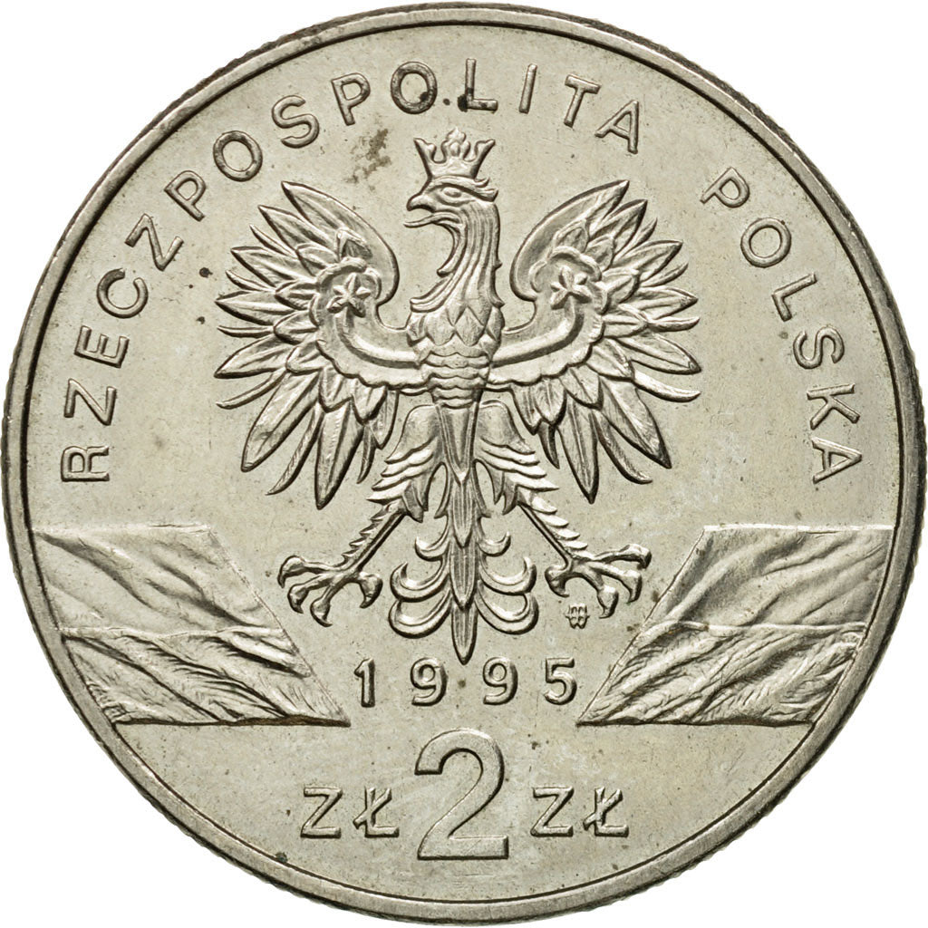 Coin, Poland, 2 Zlote, 1995, Warsaw, MS(64), Copper-nickel, KM:289