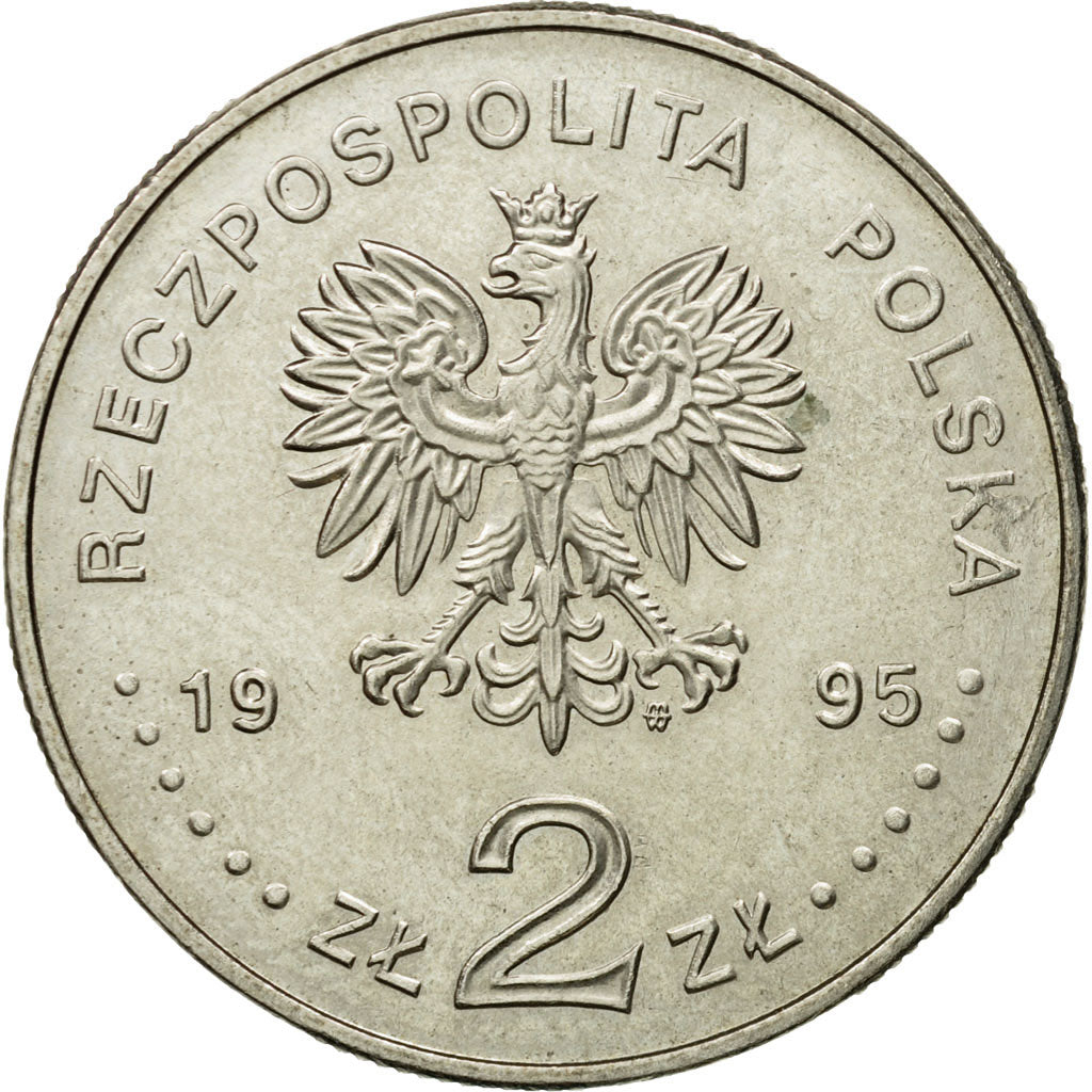Coin, Poland, 2 Zlote, 1995, Warsaw, MS(64), Copper-nickel, KM:303